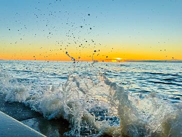 Blackpool beach sunset